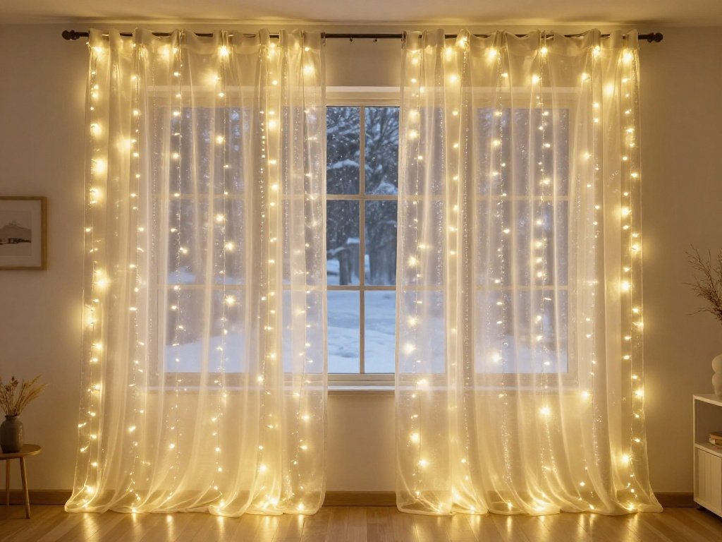 Twinkling Curtain Lights 