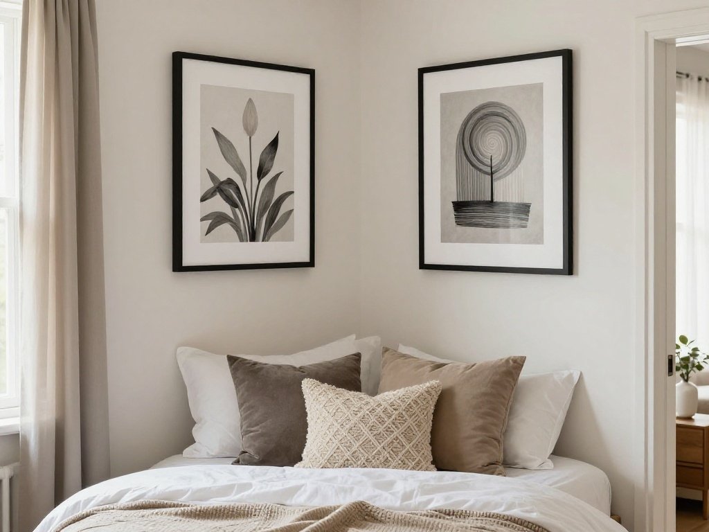 Use Wall Art to Frame the Corner