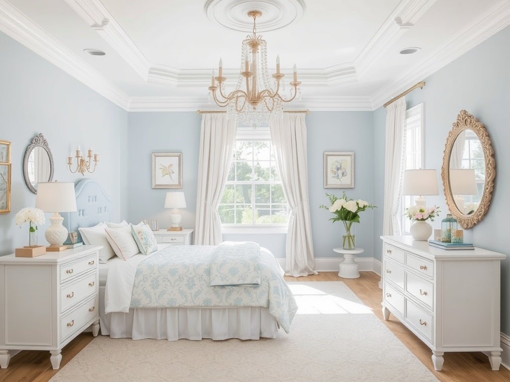 Powder Blue and White for a Classic Combo