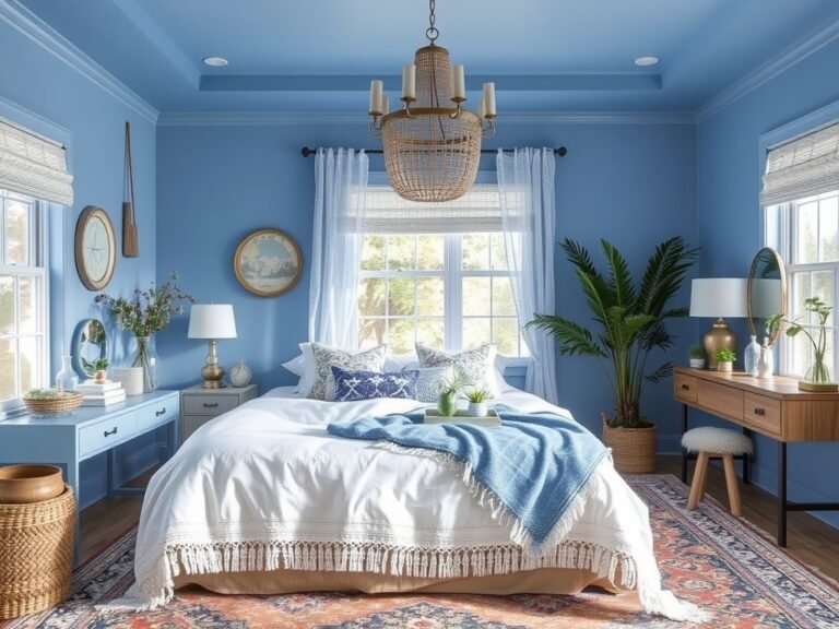 Dreamy Boho Blue Bedroom