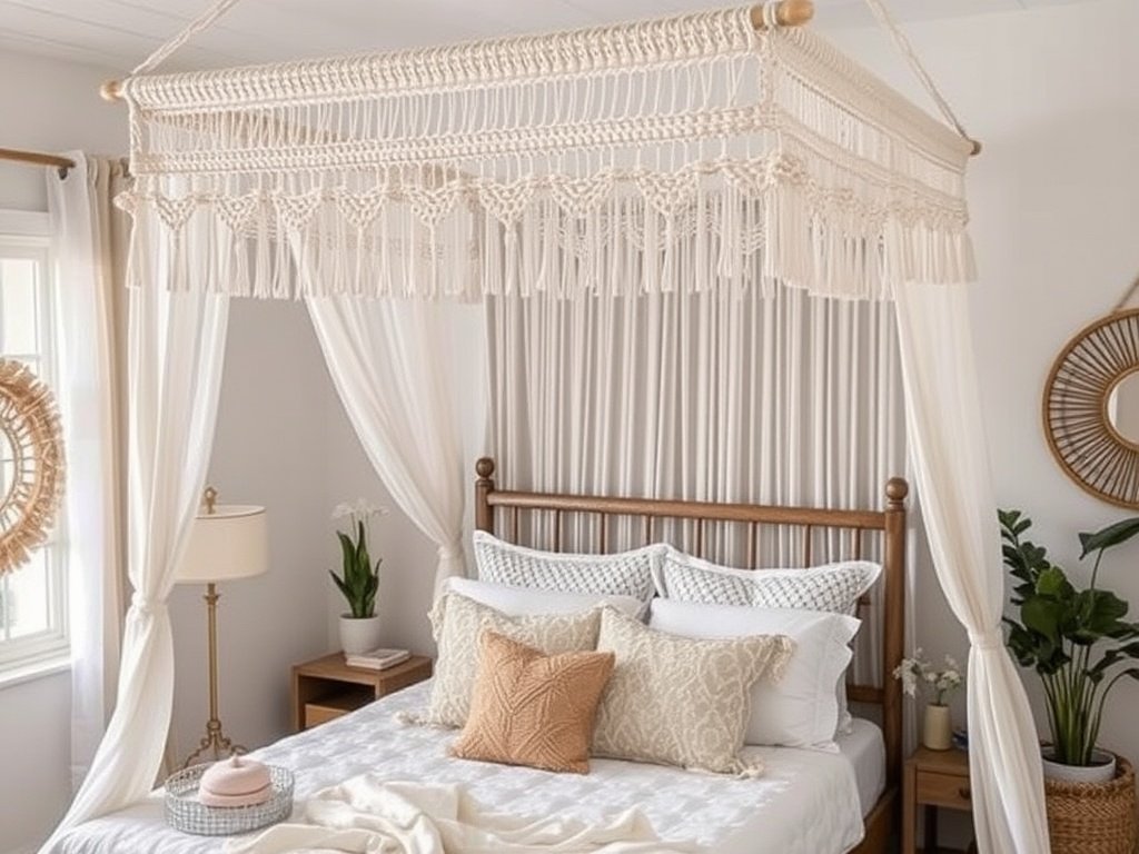 Boho Canopy with Macramé Details