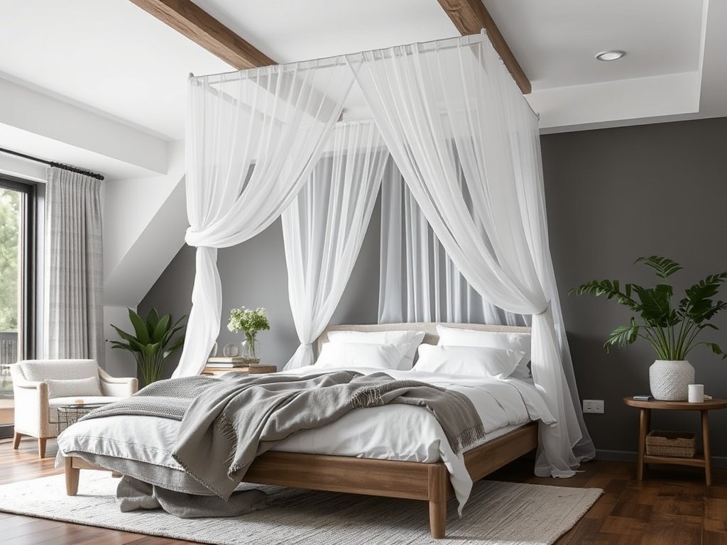 Ceiling-Mounted Canopy for a Minimalist Look