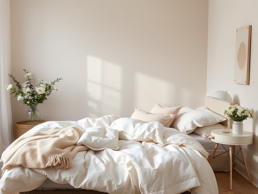 Layered Bedding with Light, Airy Fabrics