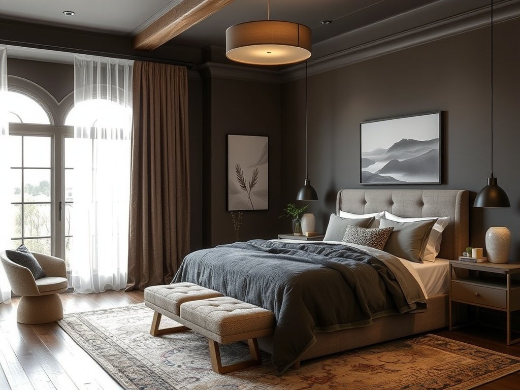 Best Dark Earth-Tone Bedroom