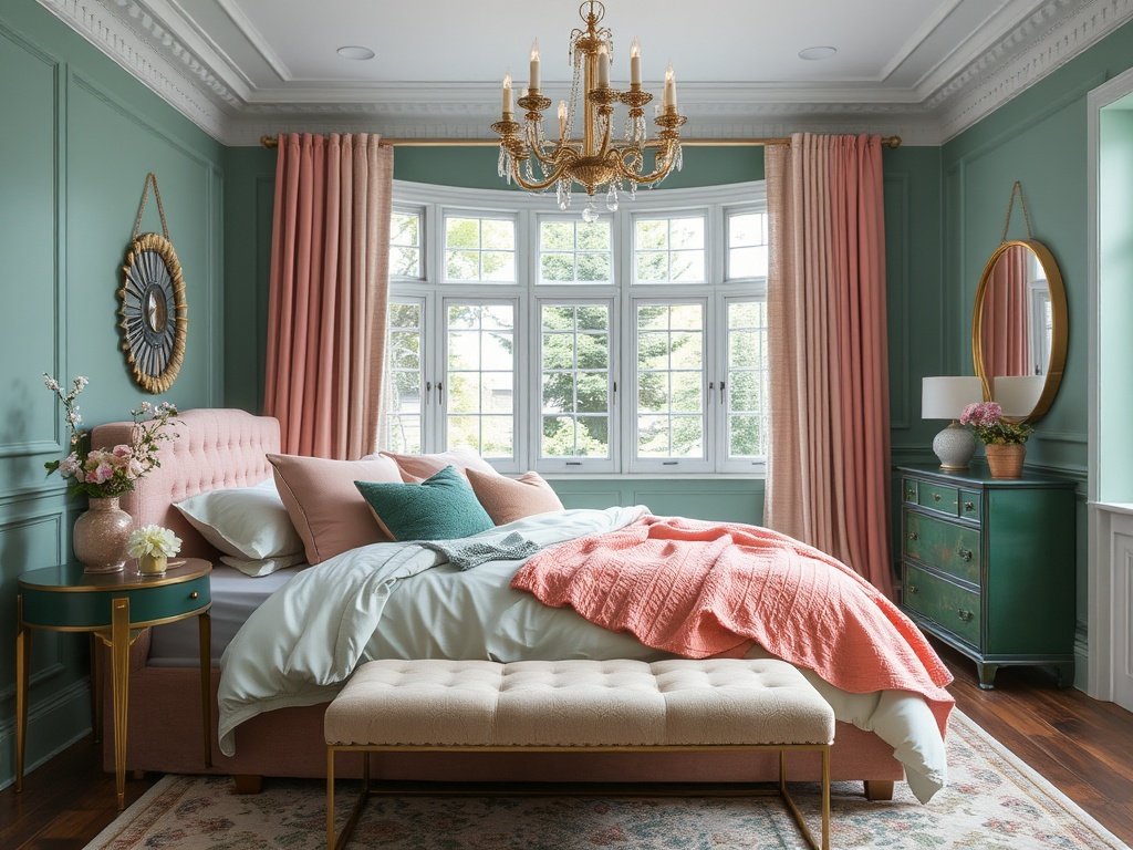 Emerald Green and Mauve 