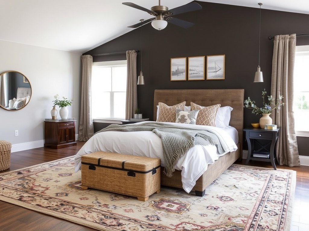 Use Earth-Tone Rugs for Warmth