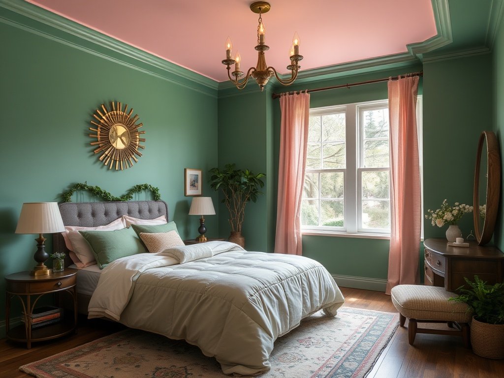 Forest Green and Warm Pink 