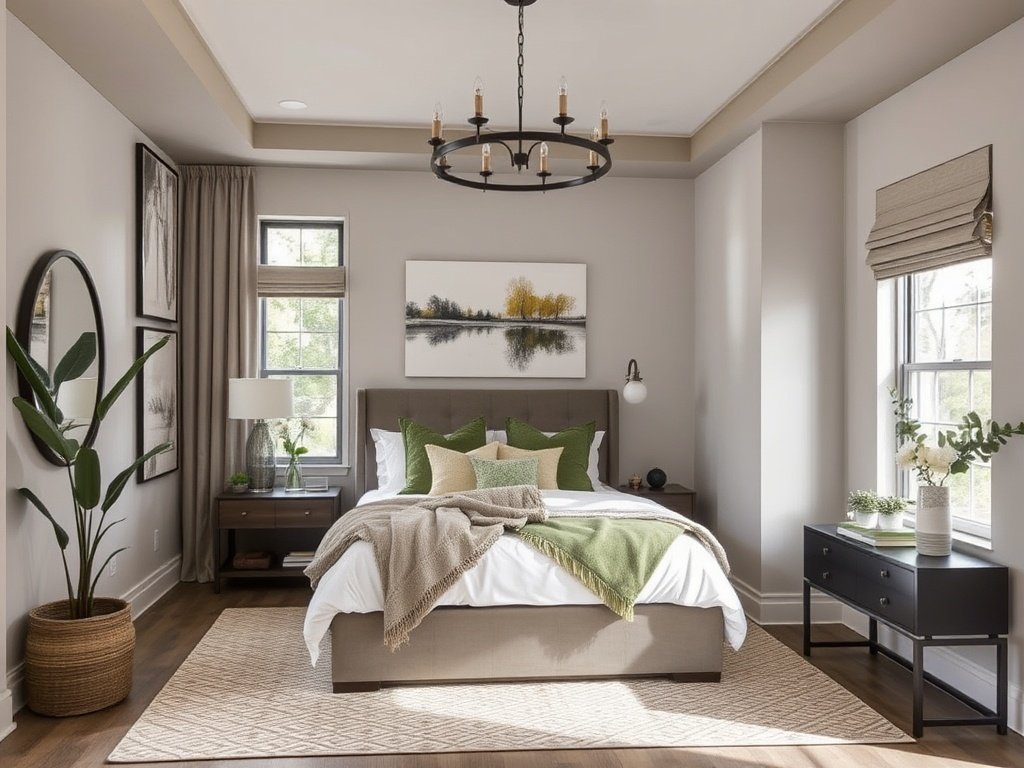 Dark Earth-Tone Bedroom