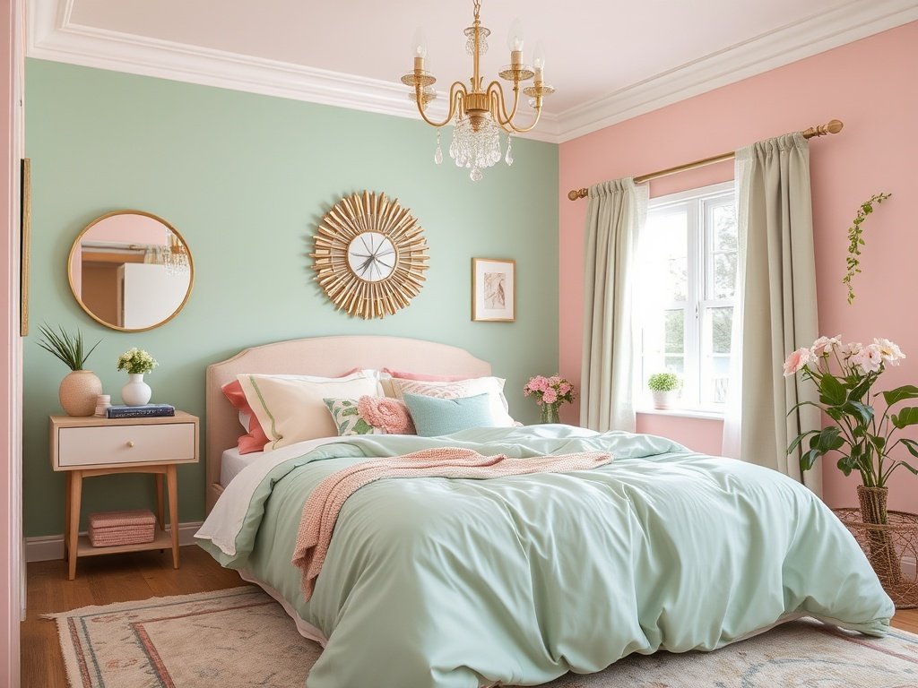 Mint Green and Soft Pink 