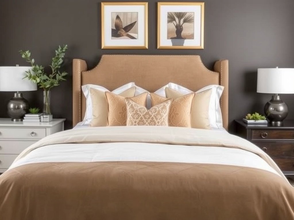 Dark Earth-Tone Bedroom