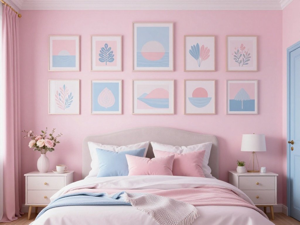 A Gallery Wall with Soft Tones