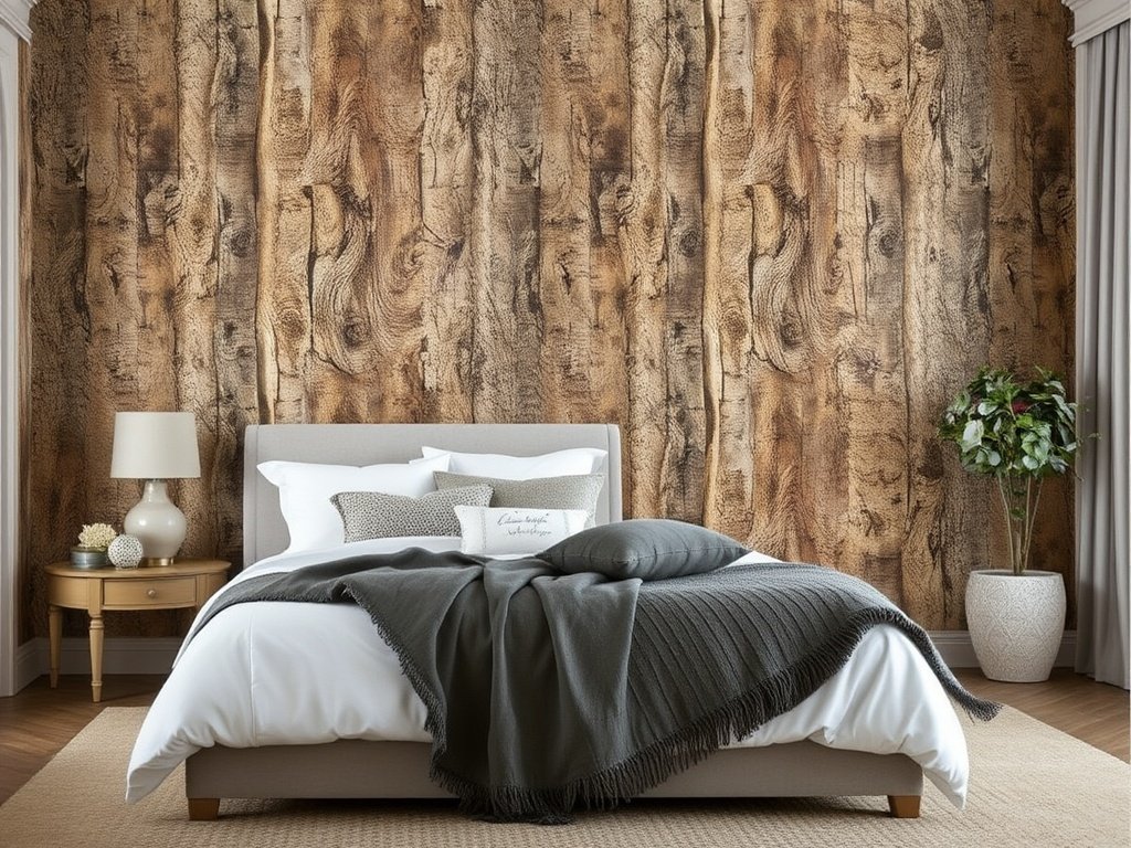 Wood-Effect Wallpaper 