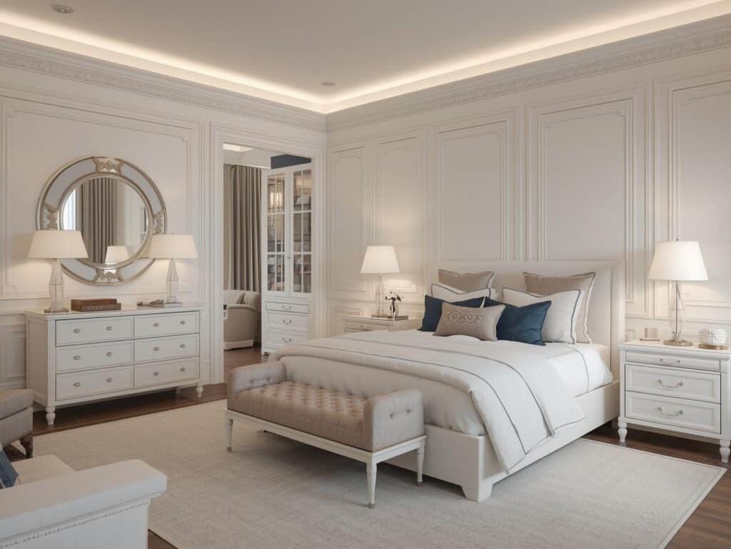 bedroom colors to pair with white furniture