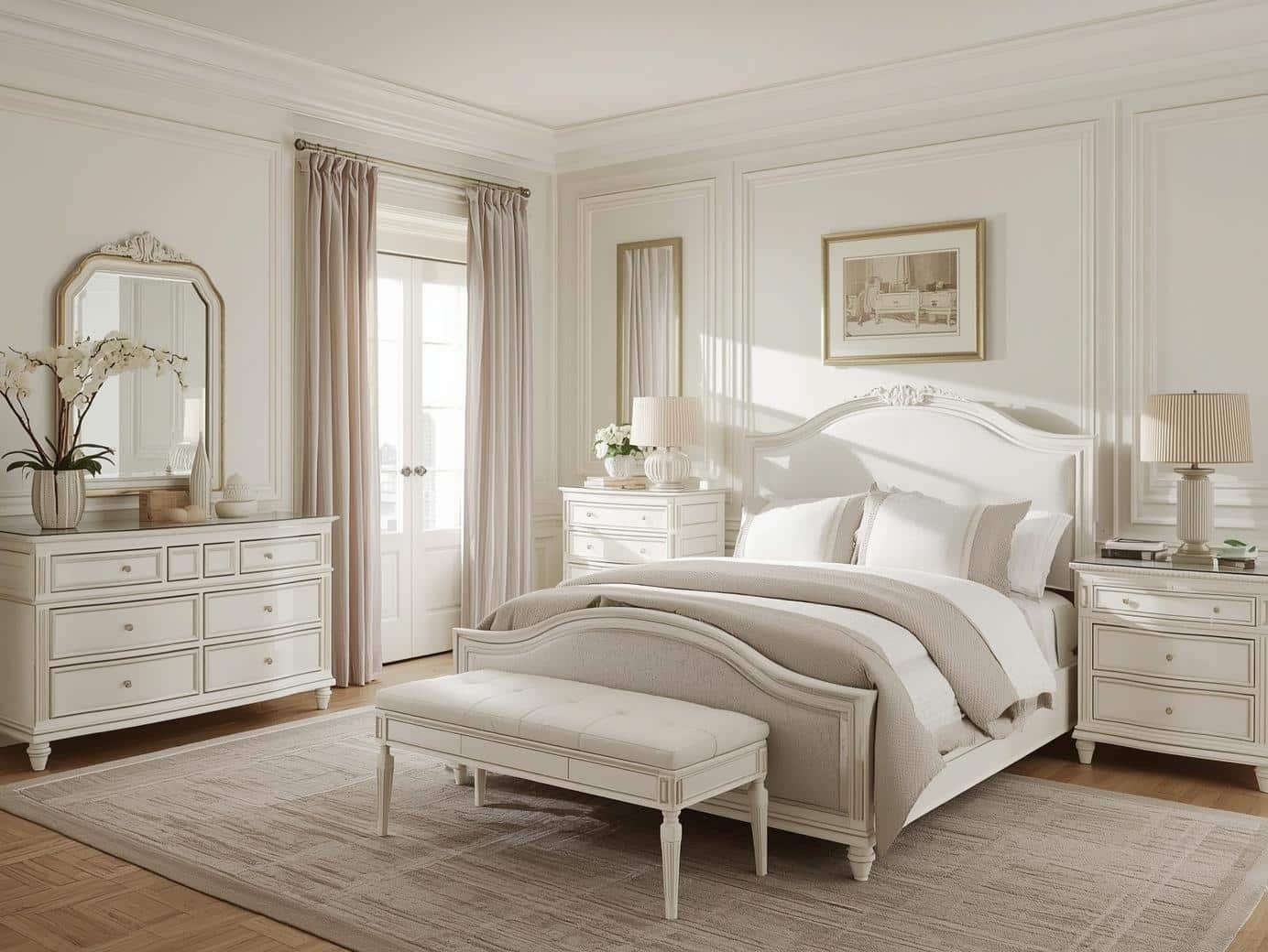 bedroom colors to pair with white furniture