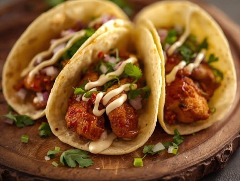 Crispy Honey Chipotle Chicken Tacos
