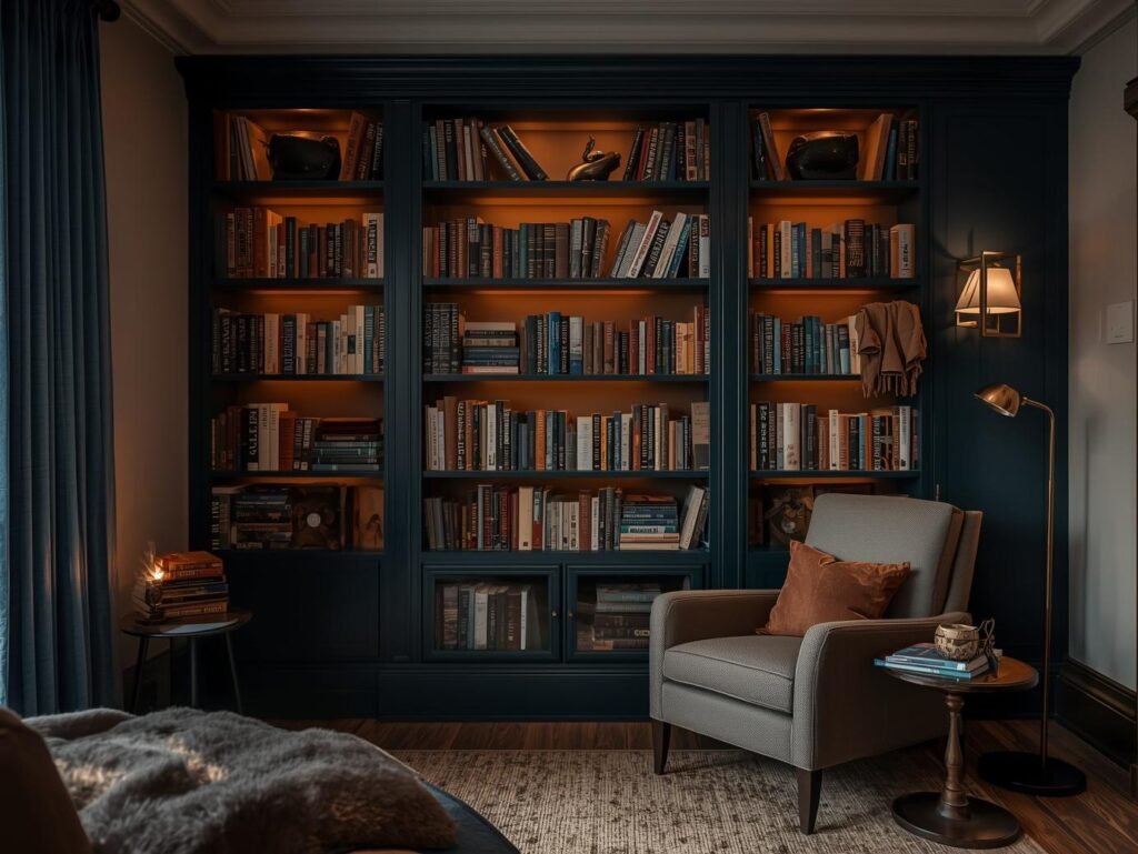 small bedroom library