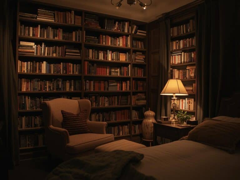 small bedroom library