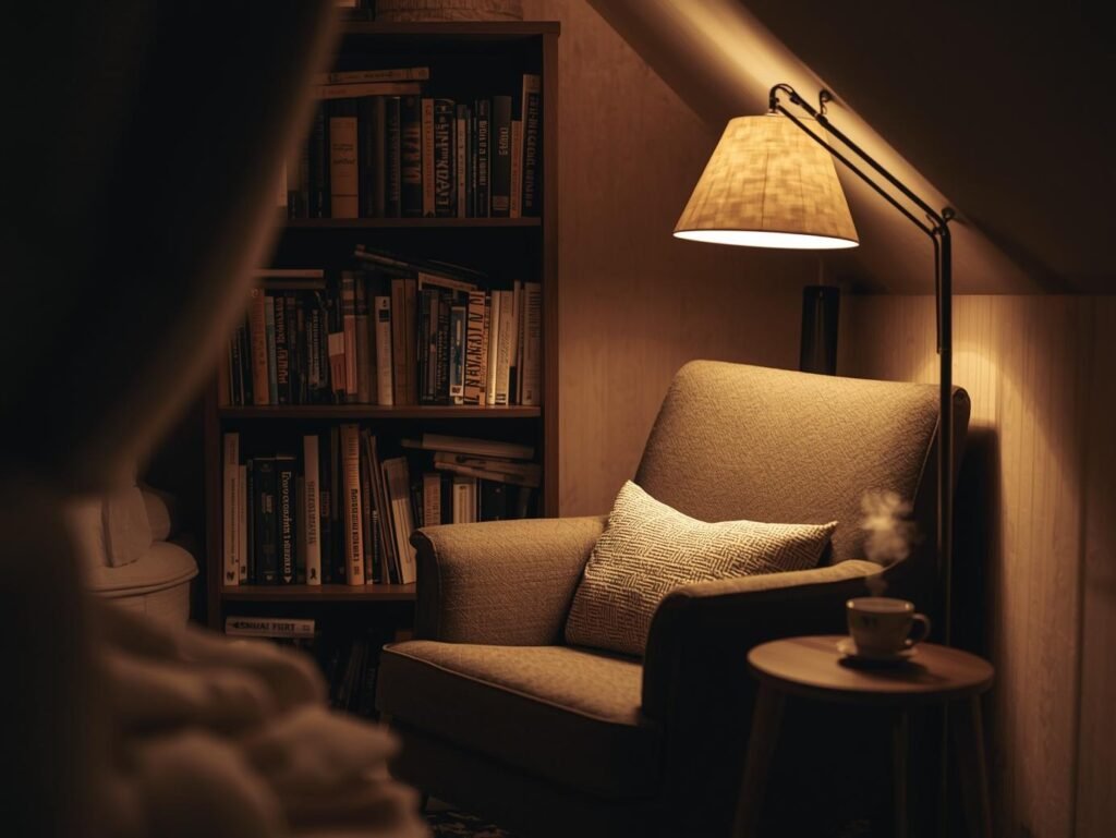 small bedroom library
