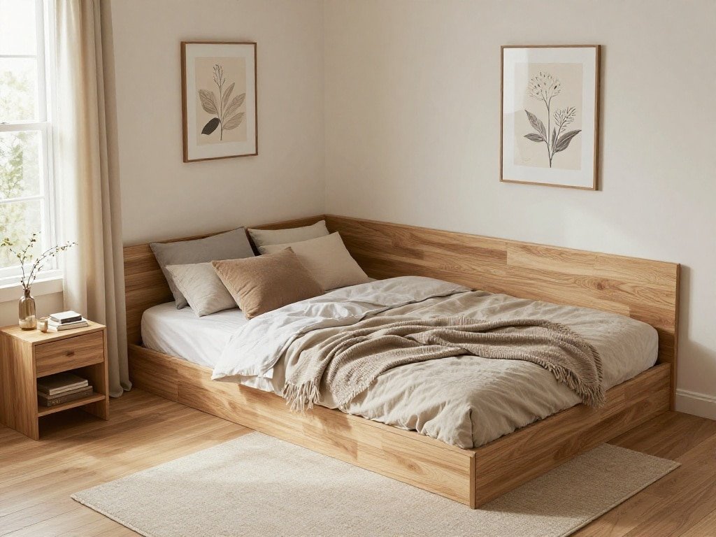 Corner Bed Layout for Maximum Floor Space