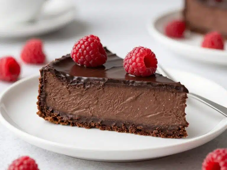 Dark Chocolate Raspberry Cheesecake