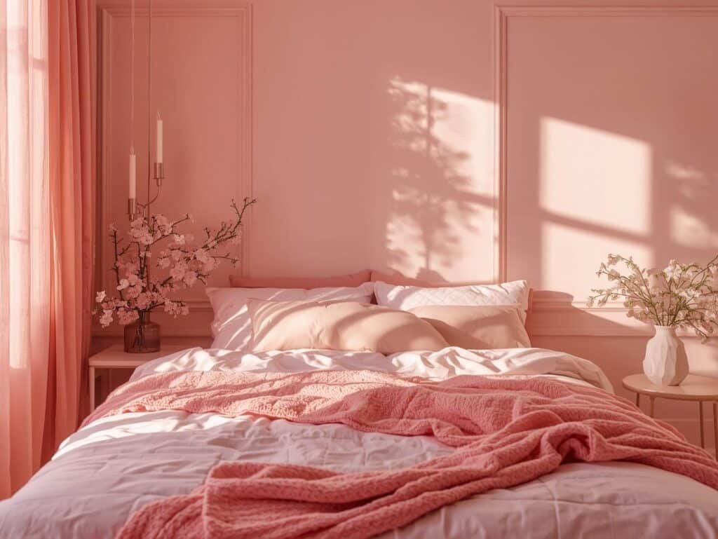 soft pink bedroom