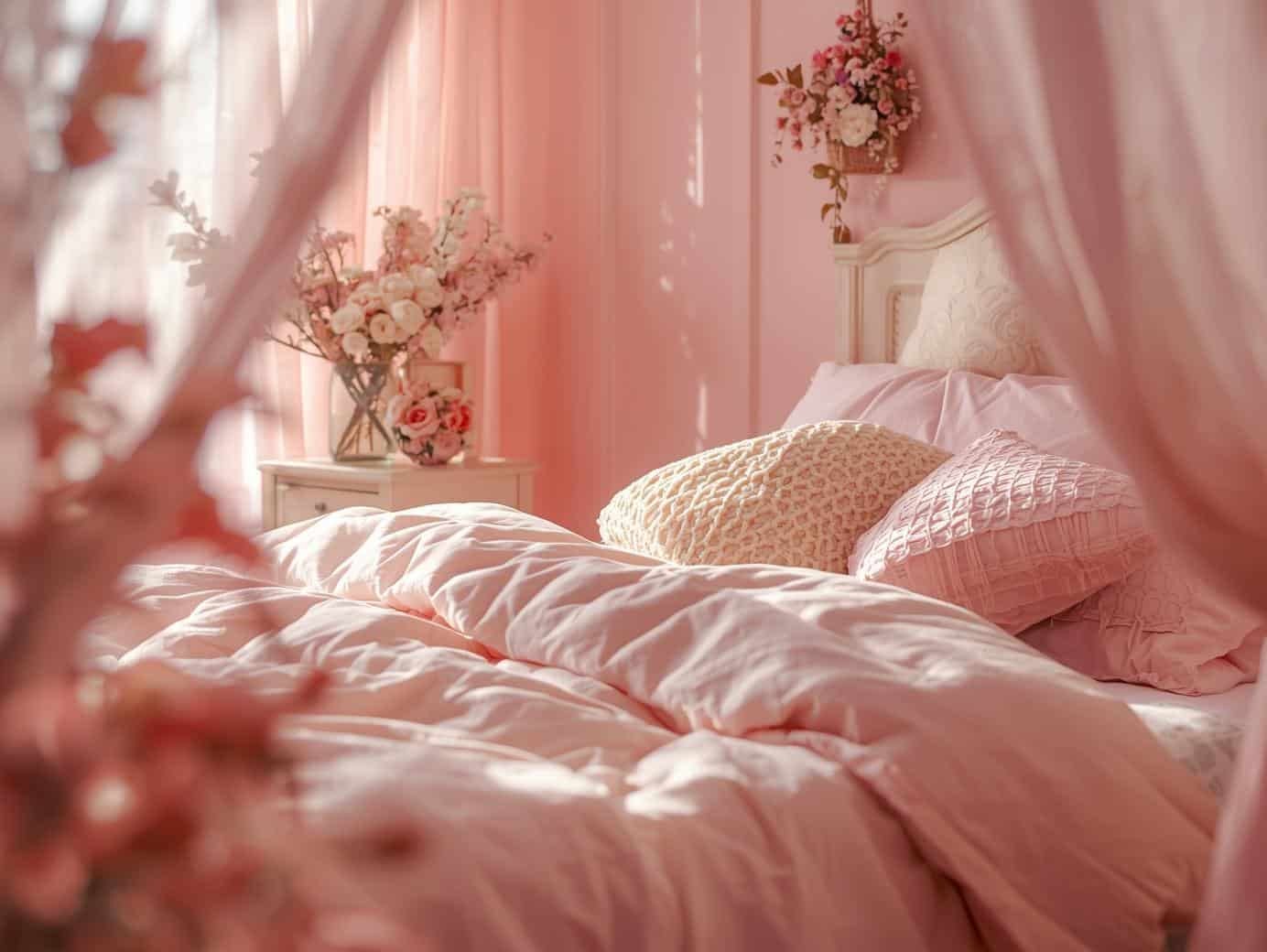 soft pink bedroom