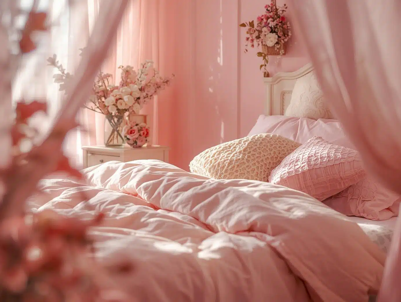 soft pink bedroom