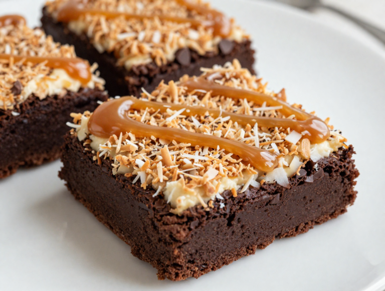 Caramel Coconut Brownies