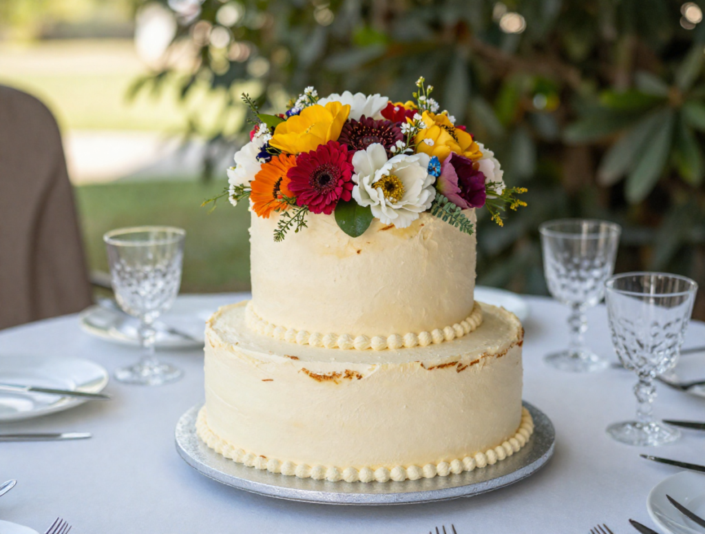 Celebration Cake with Floral Crown