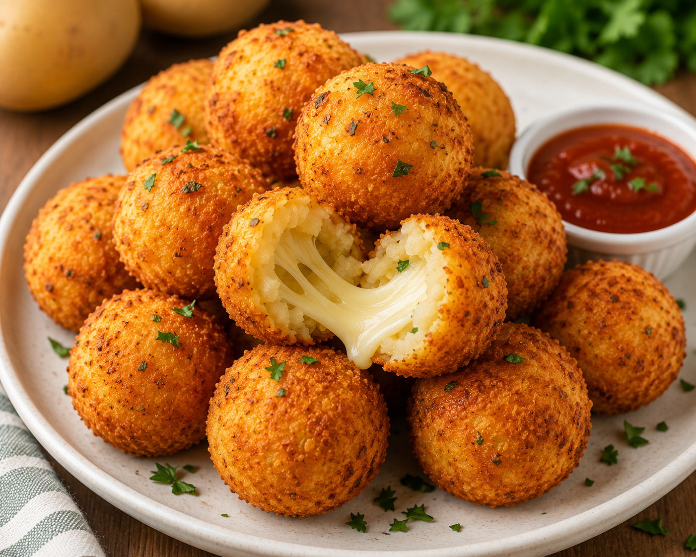 Crispy Potato Cheese Balls