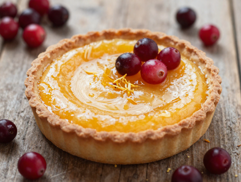 Cranberry Orange Curd Tart