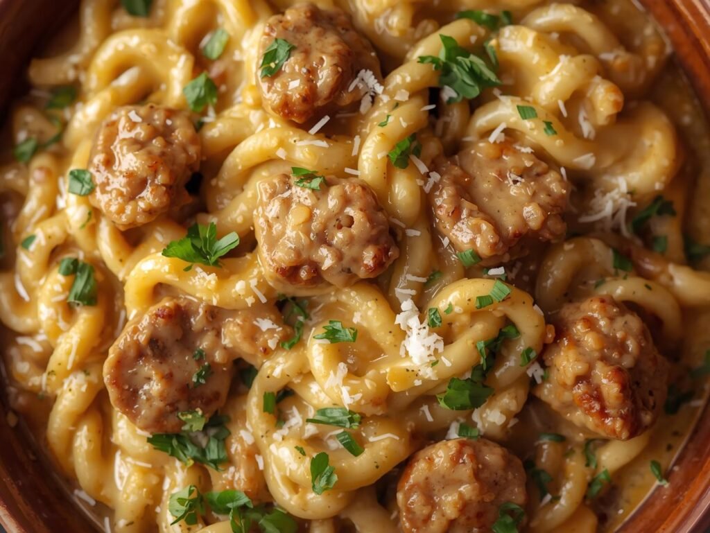 Creamy Chicken Sausage Orzo