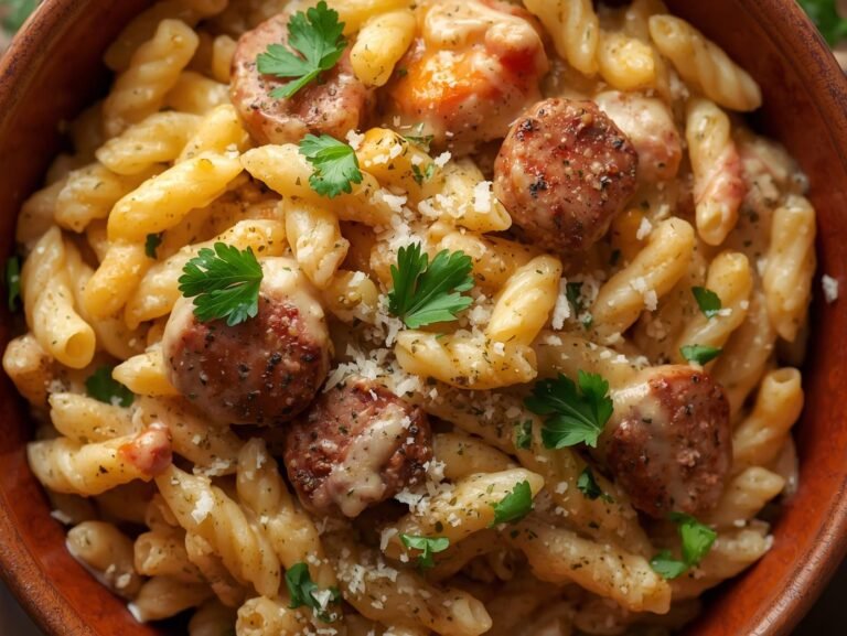 Creamy Chicken Sausage Orzo