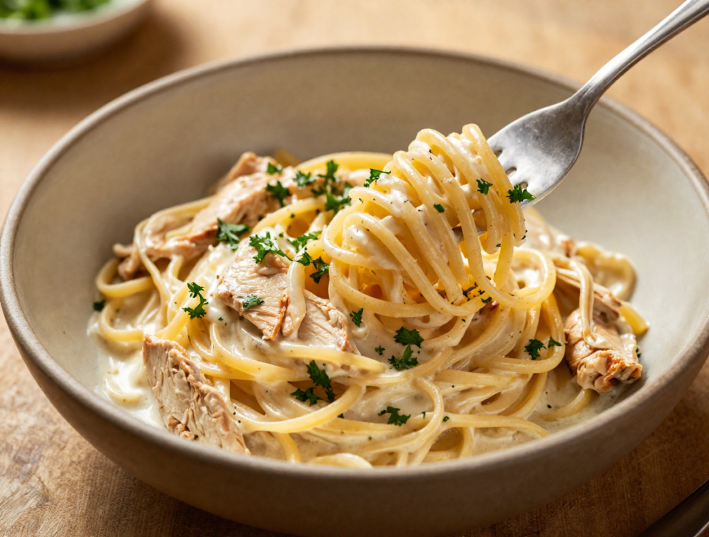Creamy Chicken Spaghetti