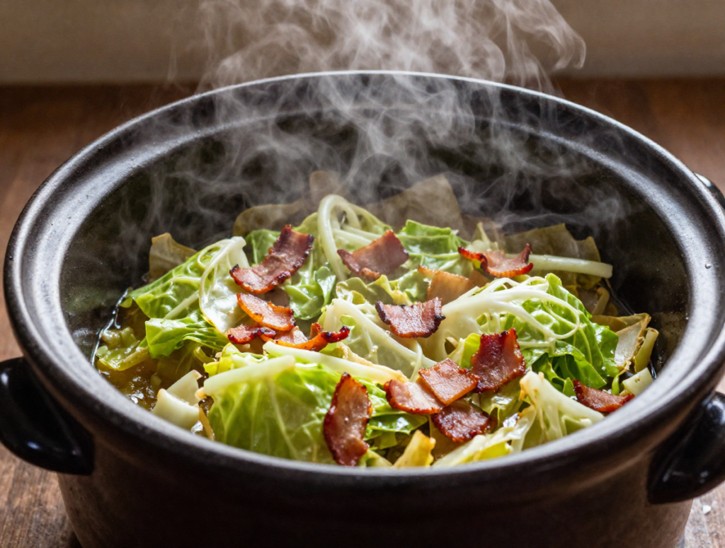Crock Pot Cabbage and Bacon