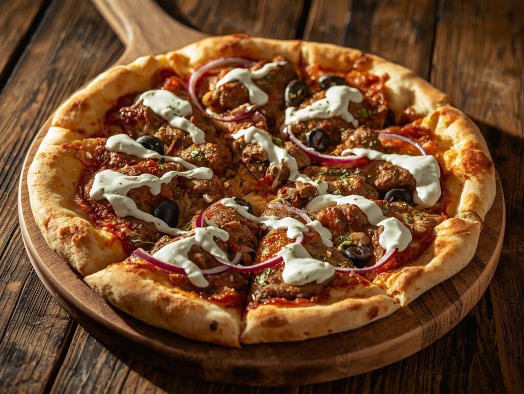 Greek Lamb Pizza