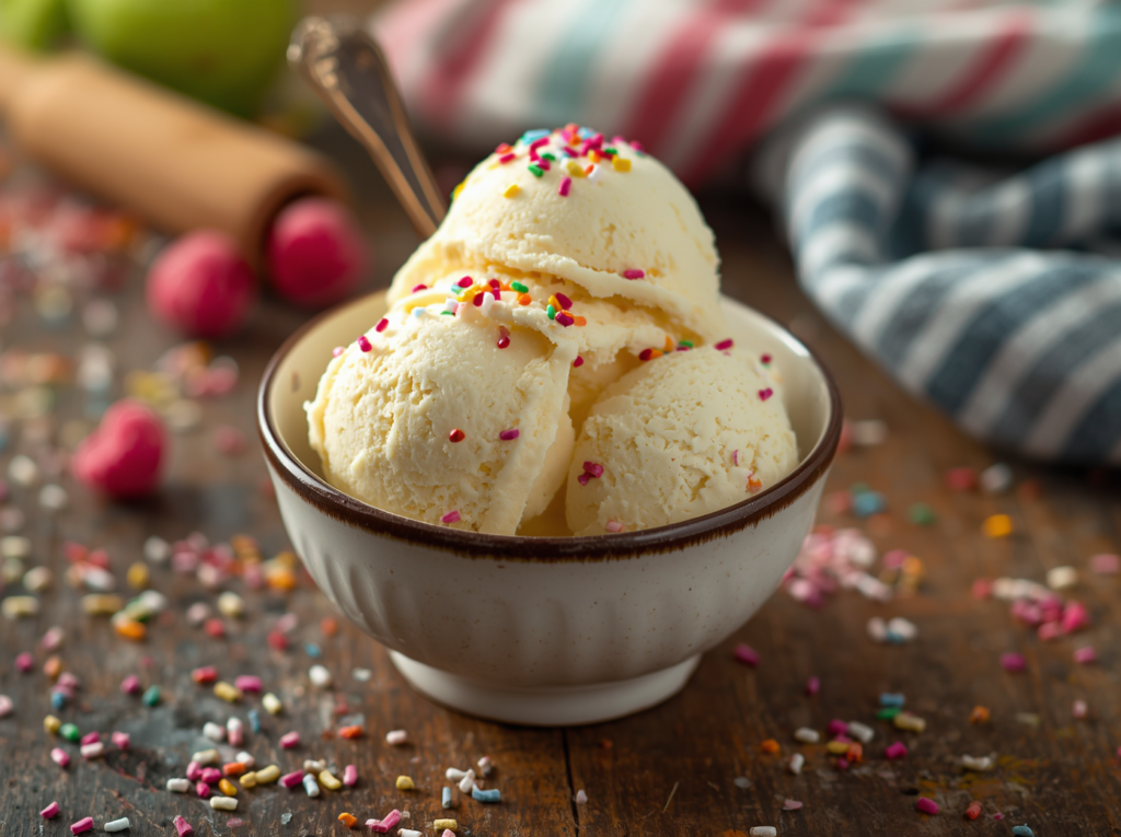 Homemade Vanilla Ice Cream)