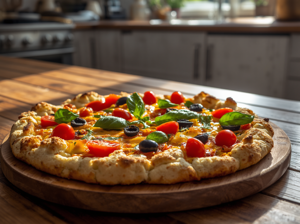 Mediterranean Cauliflower Pizza