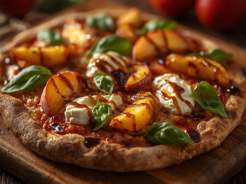 Peach Burrata Pizza