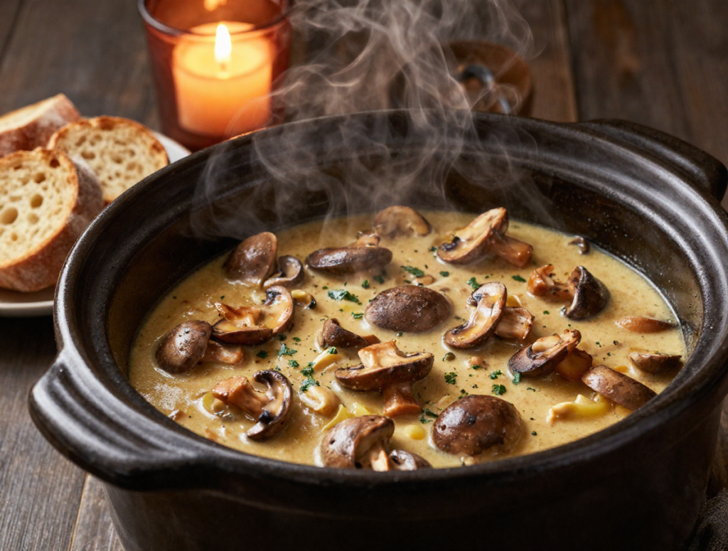 Slow Cooker Mushroom Stroganoff