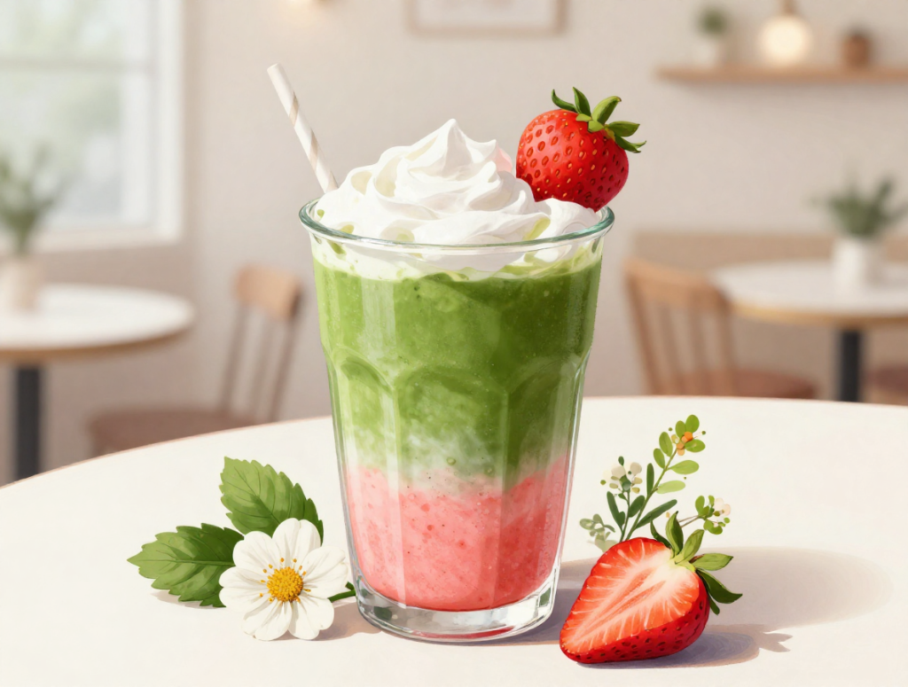 Strawberry Matcha Latte