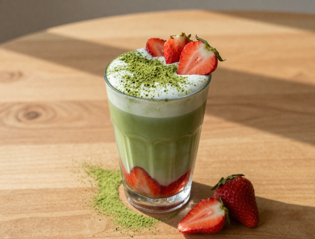 Strawberry Matcha Latte