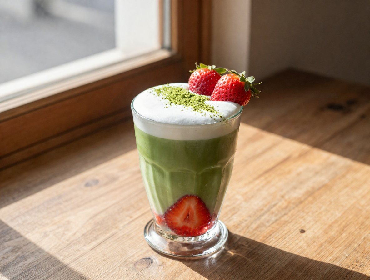 Strawberry Matcha Latte