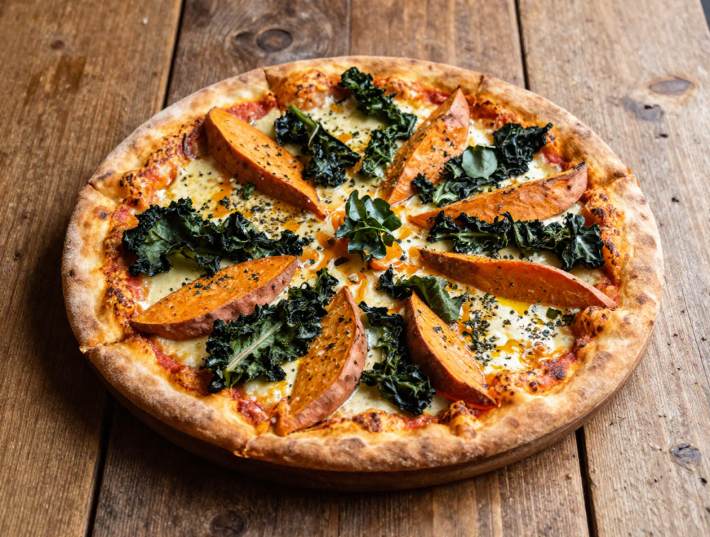 Sweet Potato and Kale Pizza