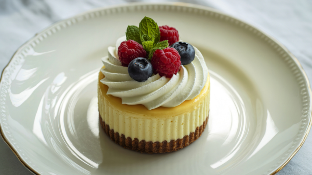 Mini Lemon Blueberry Cheesecakes