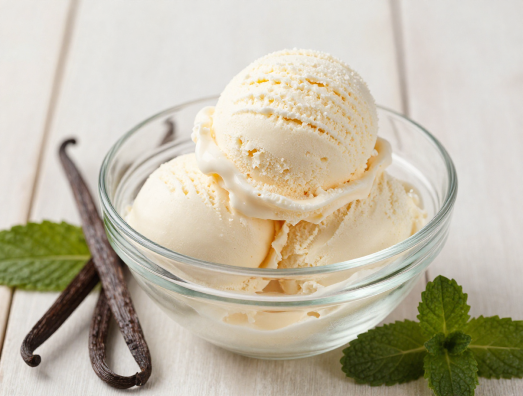Homemade Vanilla Ice Cream)