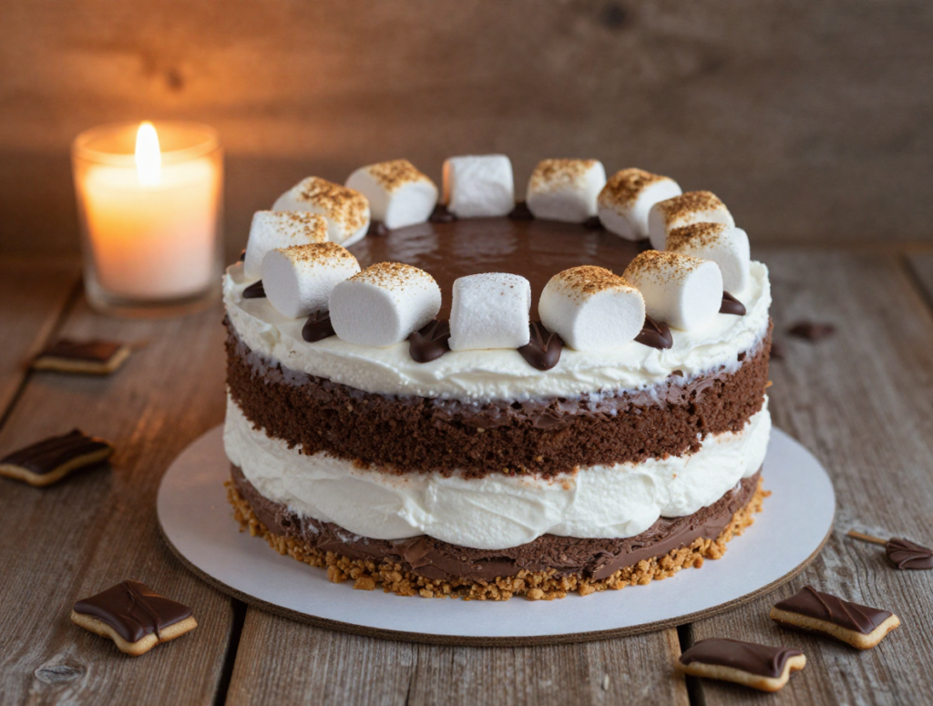 S'mores Inspired Cake
