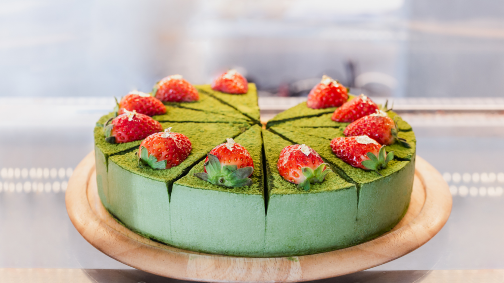 Matcha Floral Cake