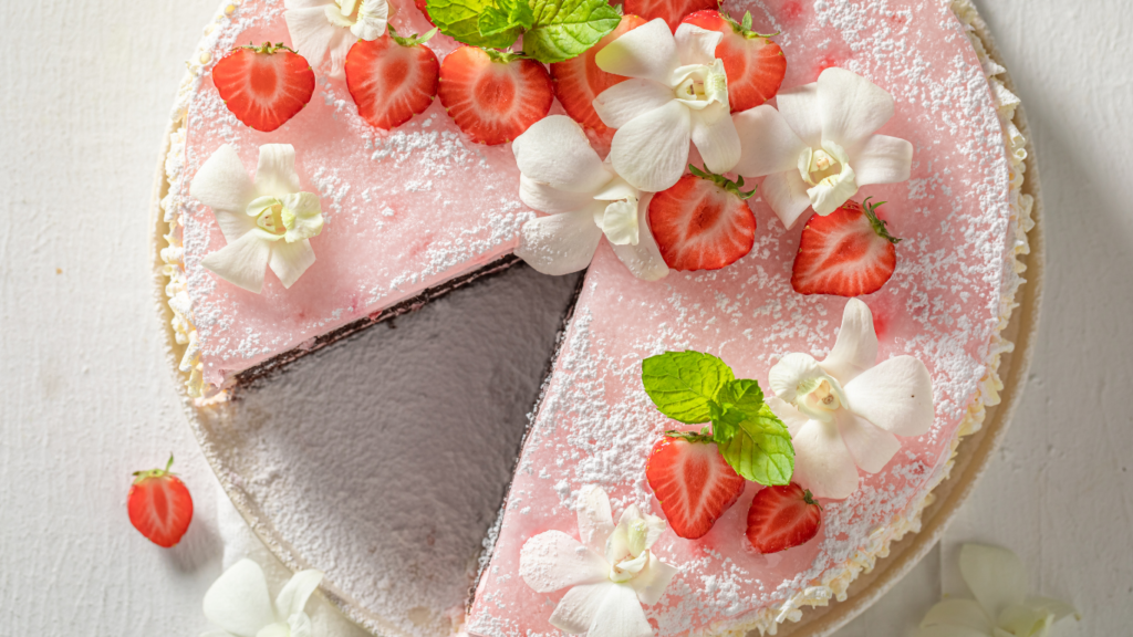 Strawberry Floral Cake