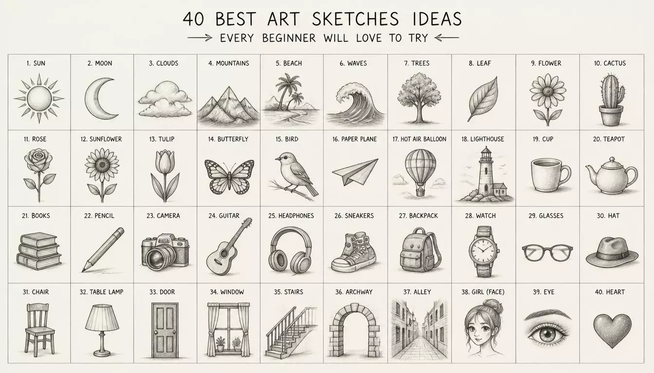 40 Best Art Sketches Ideas Every Beginner Will Love to Try
